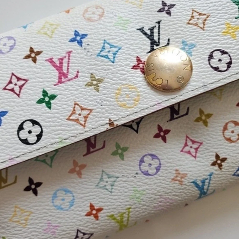 Louis Vuitton x Takashi Murakami White Multicolor Sarah Wallet